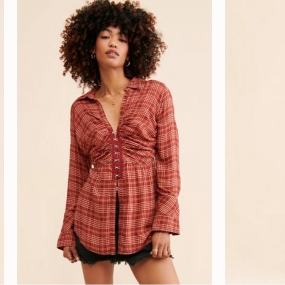 FREE PEOPLE Catalynn Cinched Shirt